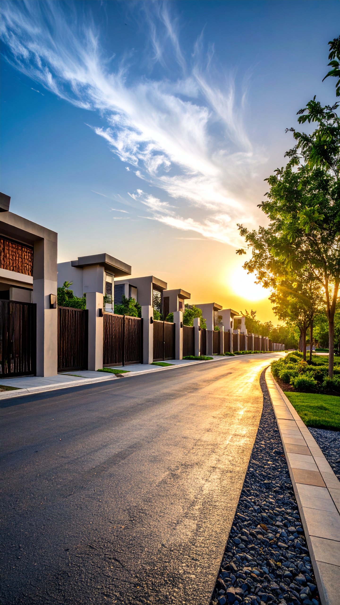 firefly create a highly detailed and realistic hdr photograph showcasing gated community incl 109161